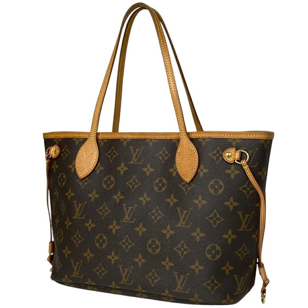 Louis Vuitton Neverfull Handbag Shopping Tote Bag Monogram Brown